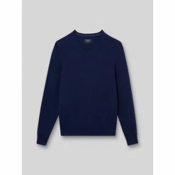 Devred Pull col V en Coton Bio for Pulls & Gilets Couleur Bleu Mer