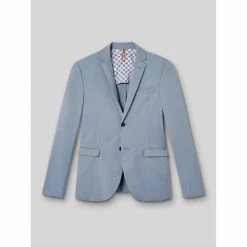 Devred Veste coordonnable slim faux uni for Costumes et cravates Couleur Bleu Acier