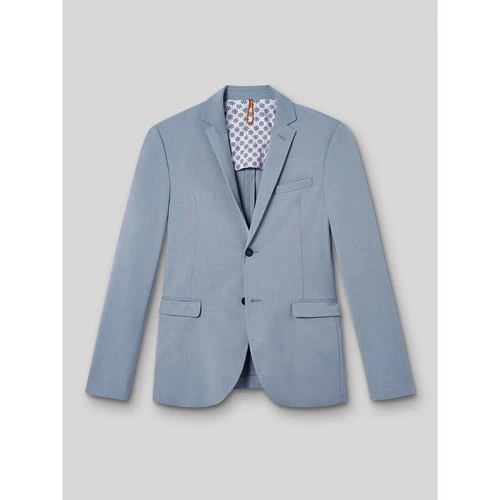 Devred Veste coordonnable slim faux uni for Costumes et cravates Couleur Bleu Acier