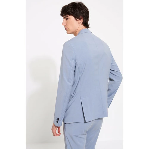 Devred Veste coordonnable slim faux uni for Costumes et cravates Couleur Bleu Acier – Image 3