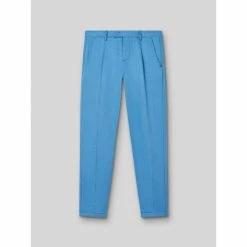 Devred Pantalon coordonnableslim en lin uni for Costumes et cravates Couleur Bleu Acier