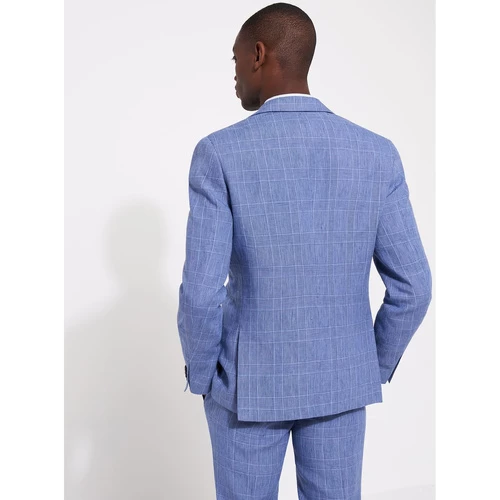 Devred Veste coordonnable slim prince de galles for Costumes et cravates Couleur Bleu Gitane – Image 3