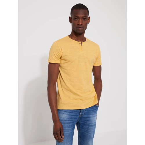 Devred Tee shirt en coton majoritaire uni for T-shirts & Polos Couleur Jaune Banana – Image 2