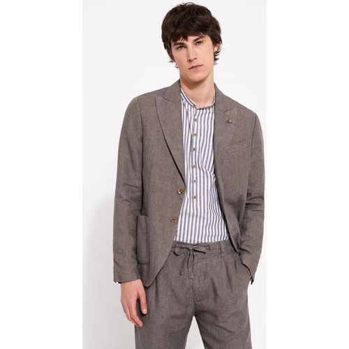 Devred Veste coordonnable slim faux uni for Costumes et cravates Couleur Moka – Image 2