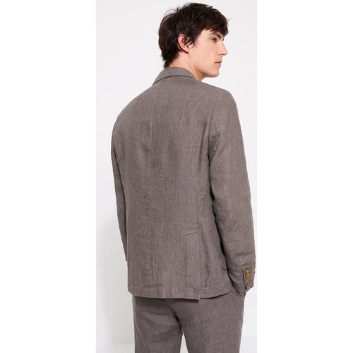 Devred Veste coordonnable slim faux uni for Costumes et cravates Couleur Moka – Image 3