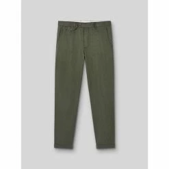 Devred Pantalon coordonnableslim en lin uni for Costumes et cravates Couleur Kaki