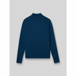 Devred Pull col cheminé en laine mérinos for Pulls & Gilets Couleur Bleu Canard