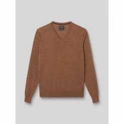 Devred Pull col V en laine mérinos for Pulls & Gilets Couleur Camel