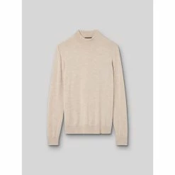 Devred Pull col cheminé en laine mérinos for Pulls & Gilets Couleur Beige Clair