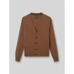 Devred Cardigan boutonné en laine mérinos for Pulls & Gilets Couleur Camel