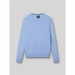 Devred Pull col rond en laine mérinos for Pulls & Gilets Couleur Bleu Doux