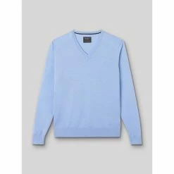 Devred Pull col V en laine mérinos for Pulls & Gilets Couleur Bleu Doux