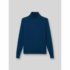 Devred Pull col roulé en laine mérinos for Pulls & Gilets Couleur Bleu Canard