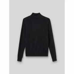 Devred Pull col cheminé en laine mérinos for Pulls & Gilets Couleur Noir