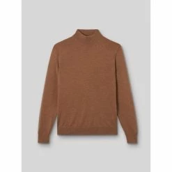 Devred Pull col cheminé en laine mérinos for Pulls & Gilets Couleur Camel