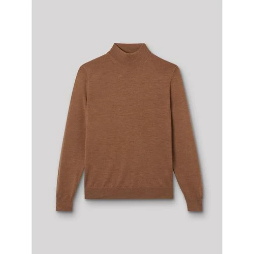 Devred Pull col cheminé en laine mérinos for Pulls & Gilets Couleur Camel