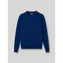 Devred Pull col rond en laine mérinos for Pulls & Gilets Couleur Bleu Klein