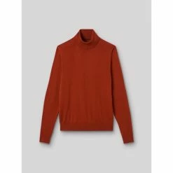 Devred Pull col roulé en laine mérinos for Pulls & Gilets Couleur Citrouille