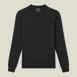 Devred Pull col rond en laine mérinos for Pulls & Gilets Couleur Anthracite Chine