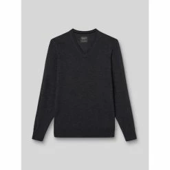 Devred Pull col V en laine mérinos for Pulls & Gilets Couleur Anthracite Chine