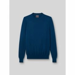 Devred Pull col rond en laine mérinos for Pulls & Gilets Couleur Bleu Canard