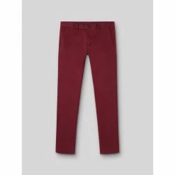 Devred Chino slim en coton élasthane uni for Pantalons Couleur Prune