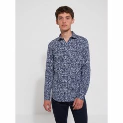 Devred Chemise casual imprimée for Chemises Couleur Bleu Indien