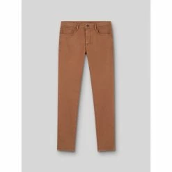 Devred Jean couleur slim en coton élasthane uni for Jeans Couleur Marron Dune