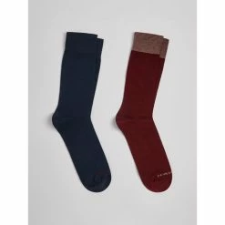 Devred Chaussettes homme brodées for Chaussettes et collants Couleur Prune