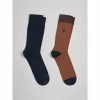 Devred Chaussettes homme brodées for Chaussettes et collants Couleur Cognac