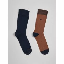 Devred Chaussettes homme brodées for Chaussettes et collants Couleur Cognac