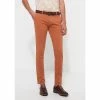 Devred Chino slim en coton élasthane uni for Pantalons Couleur Terracotta