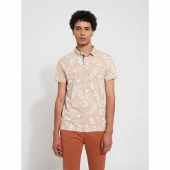 Devred Polo à manches courtes en coton fleuri for T-shirts & Polos Couleur Humus