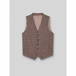 Devred Gilet coordonnable à carreaux for Costumes et cravates Couleur Humus