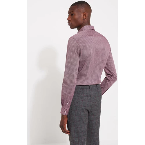 Devred Chemise extra-slim ville imprimée for Chemises Couleur Rouge Ocre – Image 3