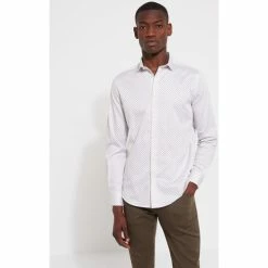 Devred Chemise slim ville imprimée for Chemises Couleur Blanc