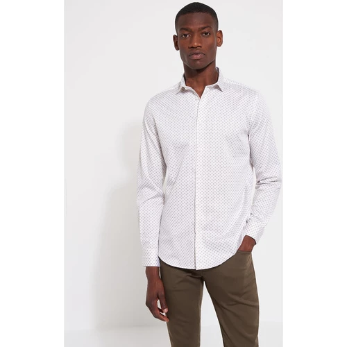 Devred Chemise slim ville imprimée for Chemises Couleur Blanc