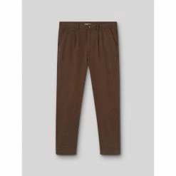 Devred Slack homme casual fantaisie for Pantalons Couleur Marron Dune