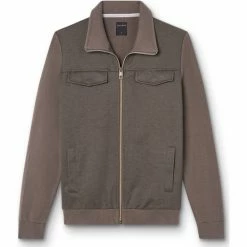 Devred Cardigan col montant en Coton for Pulls & Gilets Couleur Taupe