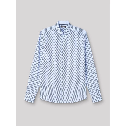 Devred Chemise slim ville imprimée for Chemises Couleur Bleu Gendarme