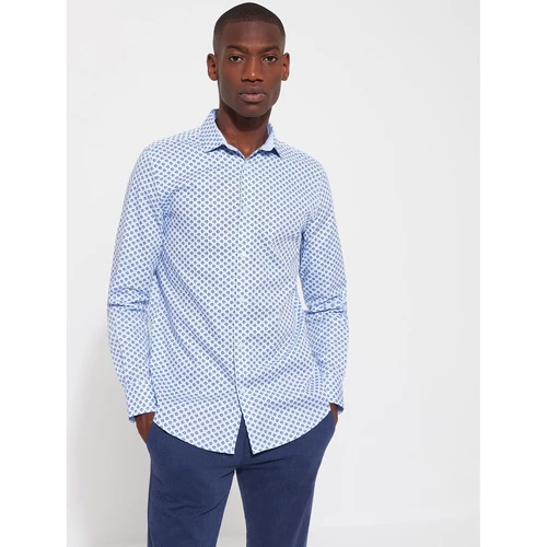 Devred Chemise slim ville imprimée for Chemises Couleur Bleu Gendarme – Image 2