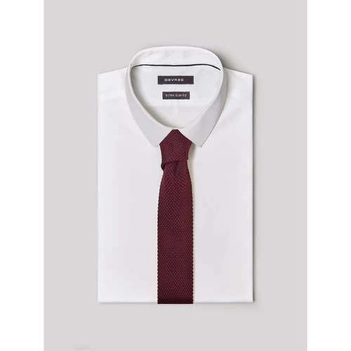 Devred Cravate en tricot unie for Costumes et cravates Couleur Bordeaux – Image 2