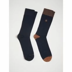 Devred Chaussettes homme brodées for Chaussettes et collants Couleur Dark Navy