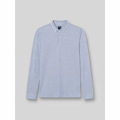 Devred Polo à manches longues bi-color for T-shirts & Polos Couleur Bleu Zen