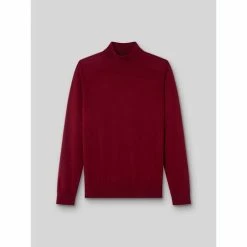 Devred Pull col cheminé en laine mérinos for Pulls & Gilets Couleur Rouge Ocre