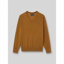 Devred Pull col V en laine mérinos for Pulls & Gilets Couleur Tournesol