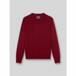 Devred Pull col rond en laine mérinos for Pulls & Gilets Couleur Rouge Ocre