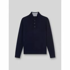 Devred Pull col boutonné en coton cachemire for Pulls & Gilets Couleur Dark Navy