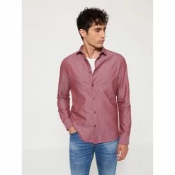 Devred Chemise slim unie for Chemises Couleur Figue