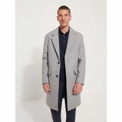 Devred Pardessus en drap de laine uni for Manteaux Couleur Gris Chine Clair